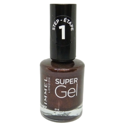 Rimmel London Super Gel Nagel Lack Farbe Maniküre Polish Make Up 12ml - 014 Hottie Choccie