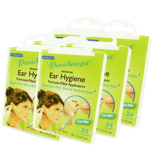 SwabPlus Pure Snapz Ear Hygiene Ohr Pflege Reinigung Reise Multipack - 6-Pack