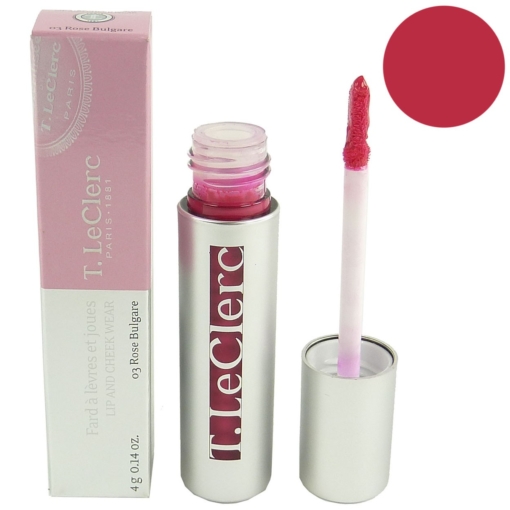 T. LeClerc PARIS 1881 Lip and Cheek Wear Creme Lippen Stift Blush Make Up 4g - 03 Rose Bulgare