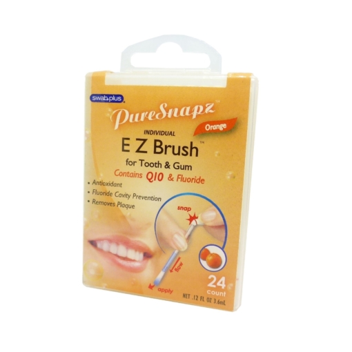 SwabPlus Pure Snaps EZ Brush Orange für Zahn und Zahnfleisch Reinigung