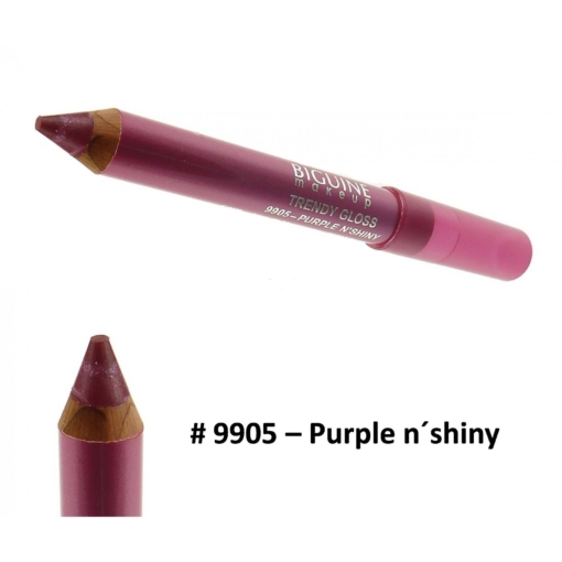 Biguine Make Up Paris Trendy Gloss - Lip Color Lippen Stift Farbe - 2,32g - 9905 Purple n´shiny