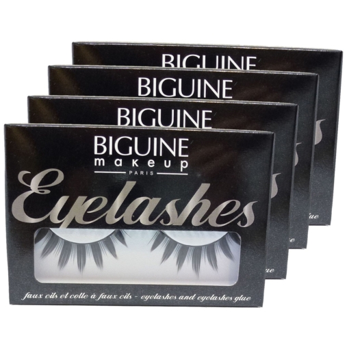 Biguine Make Up Paris Eyelashes 13304 Faux Cils Effet Plume Wimpern Multipack 4x