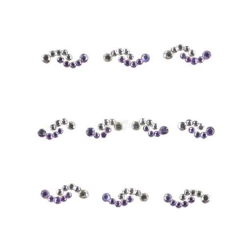 YOU Nails Nail Art Tattoo Design Nagel Aufkleber 3D Maniküre 1 Bogen 10 Sticker - Waves - purple / white