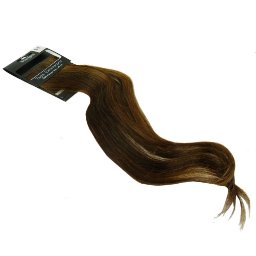 Balmain Hair Tape Extensions 40cm Echt Haar Styling Wiederverwendbar Farbauswahl - Chocolate Brown
