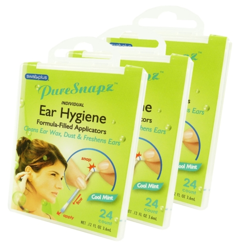 SwabPlus Pure Snapz Ear Hygiene Ohr Pflege Reinigung Reise Multipack - 3-Pack