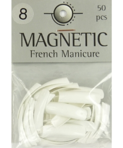 Magnetic Nail Tips French Manicure Größe 8 künstliche Nägel 50 Stück