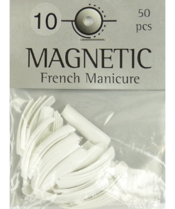 Magnetic Nail Tips French Manicure Größe 10 künstliche Nägel 50 Stück