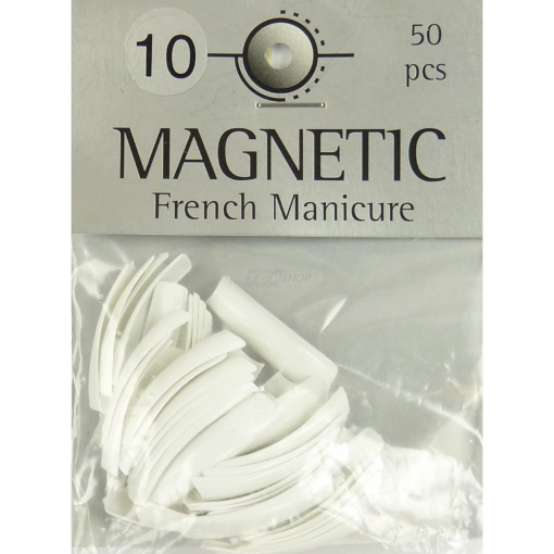 Magnetic Nail Tips French Manicure Größe 10 künstliche Nägel 50 Stück