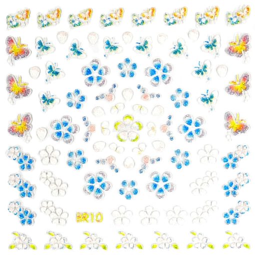 YOU Nails Nail Art Tattoo Design Nagel Aufkleber Maniküre 1 Bogen div. Sticker - BR 10
