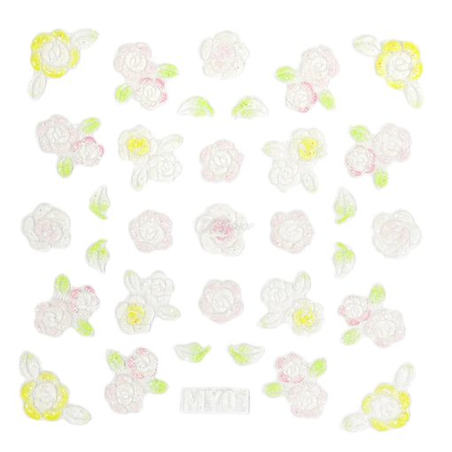 YOU Nails Nail Art Tattoo Design Nagel Aufkleber Maniküre Sticker Blume 1 Blatt - Flowers MY 01